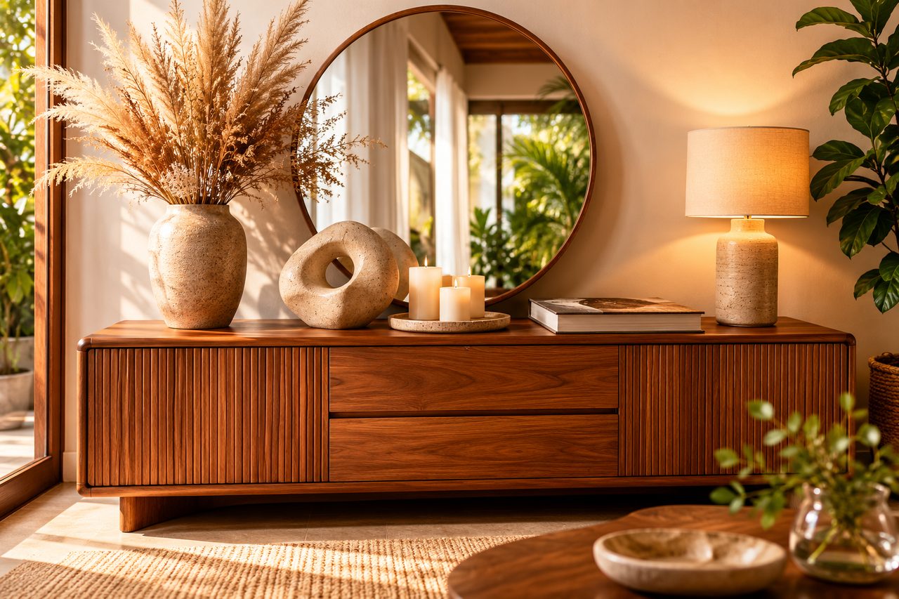 Aparador Decorativo com Composição