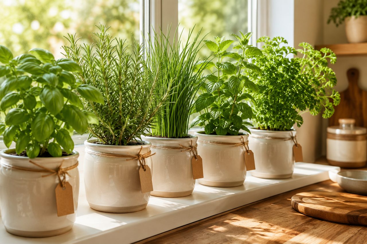 Horta de Temperos na Janela